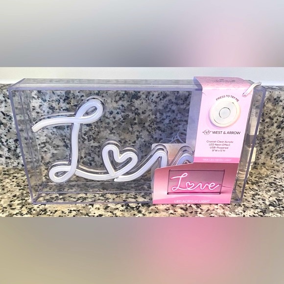Love LED Acrylic Box Decor - Picture 1 of 9